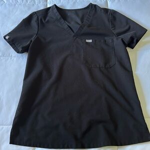 Figs Catarina One-Pocket scrub top, Black